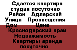 Сдаётся квартира-студия посуточно › Район ­ Адлерский › Улица ­ Просвещения › Дом ­ 167 › Цена ­ 2 500 - Краснодарский край Недвижимость » Квартиры аренда посуточно   